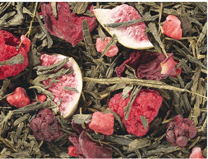 Herbata zielona Sencha z malinami i figą premium 1 kg.