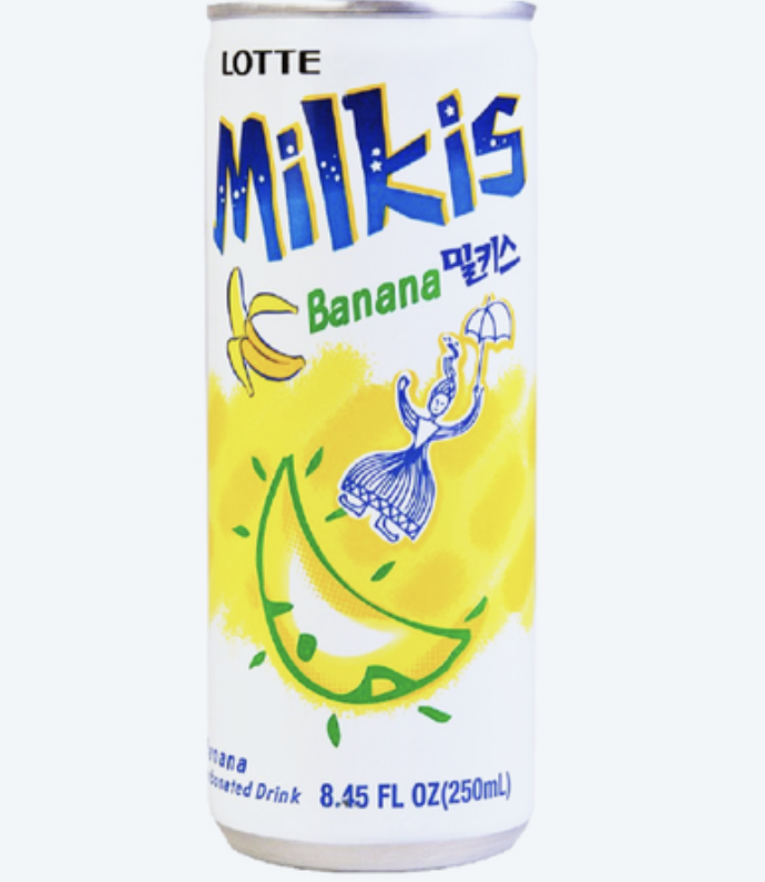 Milkiś mleczny bananowy napój koreański Lotte 250 ml