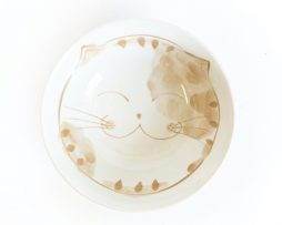 Miska do ramenu Kot różowa   21,5 x 7 cm