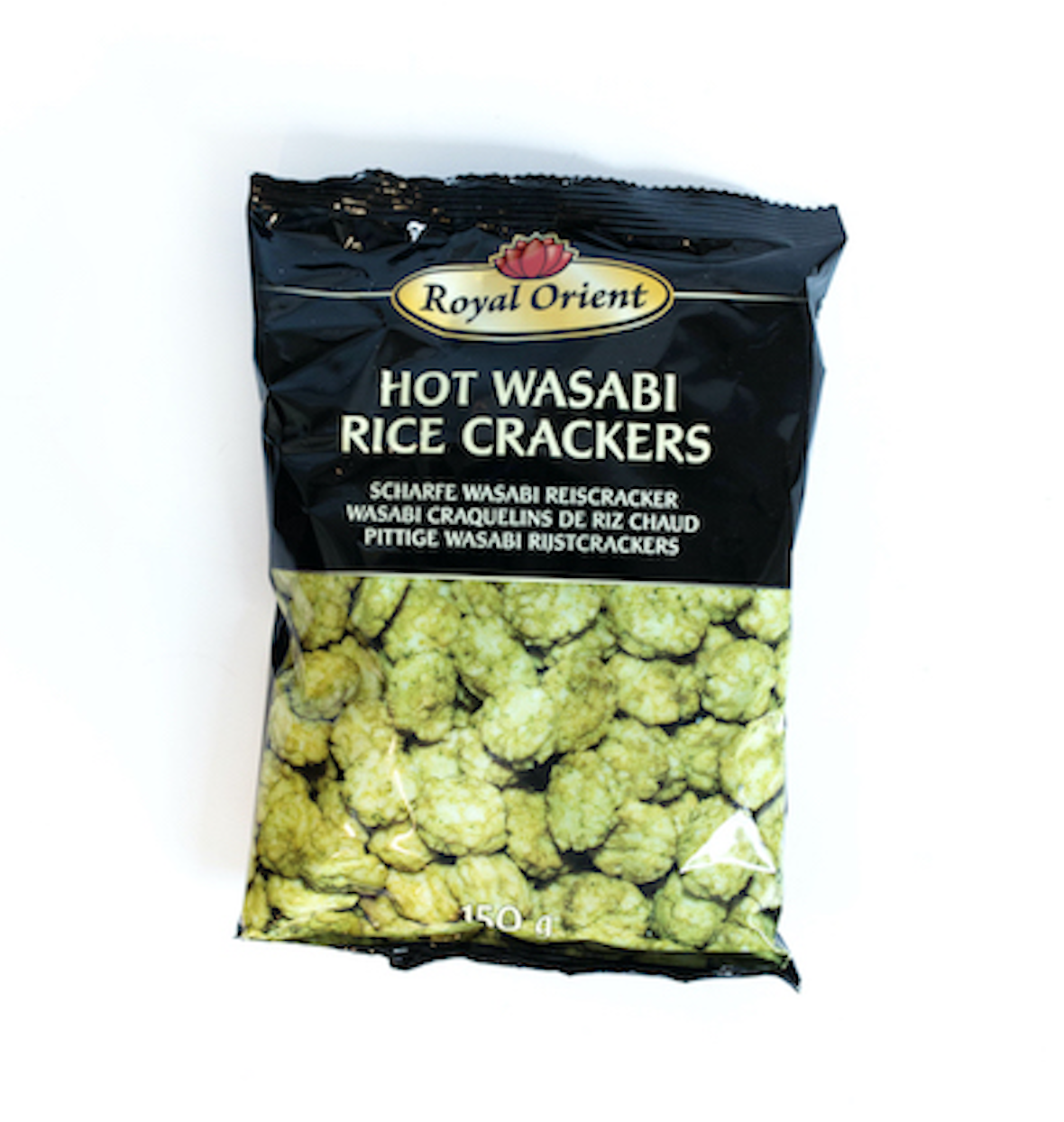Royal Orient Hot Wasabi Rice Crackers 150 g .